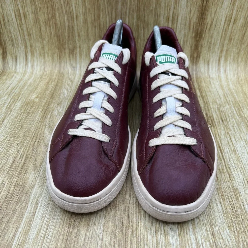 Puma Court Star NM Sneakers Men's Size 10 Burgundy Leather Low Top 357883-08